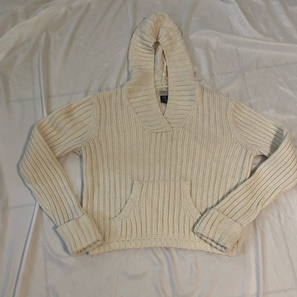 Arizona Jean Company Cream Hooded Sweater